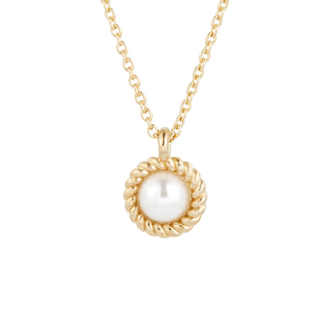 Kate Button Pearl Necklace